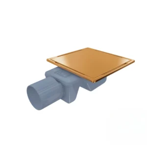 Square trap Valtemo golden side exit wet dry with 360° rotating siphon 10*10cm VFD-754315