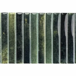 Wall tile DUNE KIT-KAT MOSAIC dark green glossy 11.5*23.1 188861