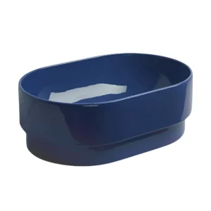Semi-inserted Basin Simas PM Capri oval without mixer and exit hole glossy 56cm PO02&PLCE||CAP