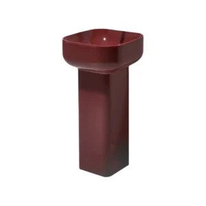 Basin Simas Balloon Rubino square glossy with siphon holder 45*45cm BA03&PLCEBA||RUB