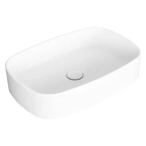 Countertop basin Simas Foriu White Rectangle Without mixer and exit hole glossy 60*40cm FO04&PLCE||WHI