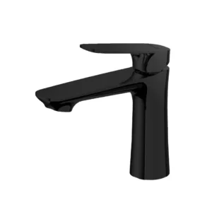 Basin mixer Empolo DAVA with machined surface black M37 1101CB