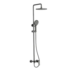Shower system Empolo with shower head, hand shower, nozzle and mixer DAVA gan metal M37 3601GM