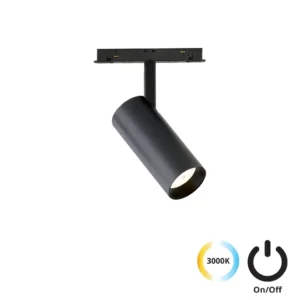 ოთახის წერტილოვანი განათება Viokef MAGNETIC LED ჩამრთველით 20ვატი 3000K შავი დიამ.6სმ 4244100S