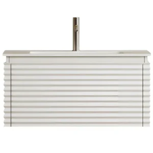 Jade Washbasin unit Integrated Handle White Matt Cabinet and Towel Rack Pull-out Washbasin 79*49.5*38cm JA28008-80W-Cabinet