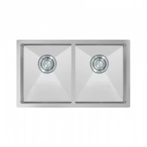 Kitchen sink Ukinox Zeroline stainless steel two compartments 74*44cm undermount ZRL340.50.50.12K 9