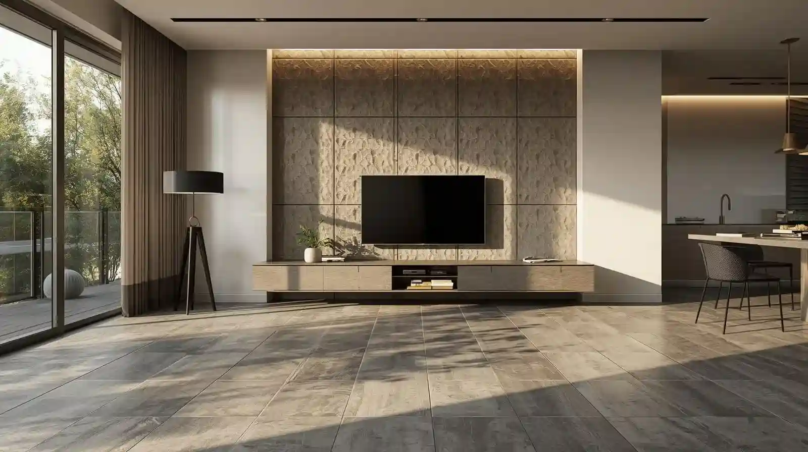 modern living room ceramic wall and floor tiles 1
