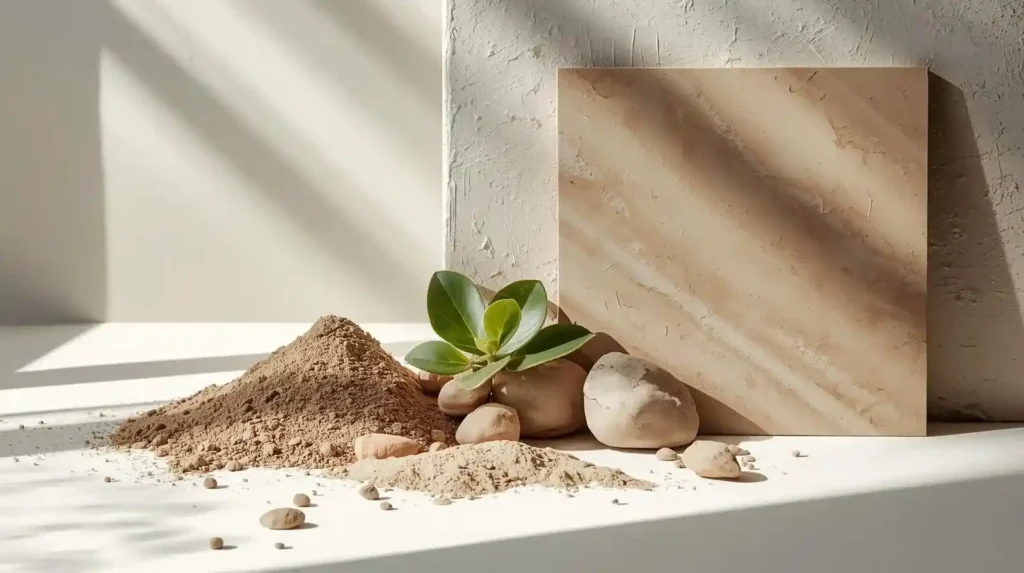 natural materials clay sand ceramic tile composition 1 1