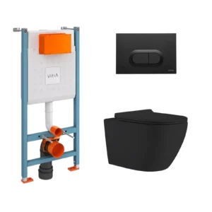 Wall-hung toilet set Empolo with flush button and cistern MET102FMB