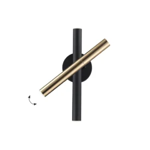Wall lamp Viokef BALLET 16watt black and gold 11*33cm 4272900