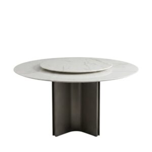 Кухонный стол Kimhome белый столешница из микрокристаллического камня 135 см HY6857
