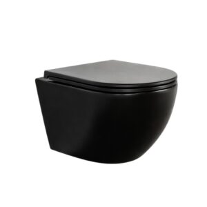 Wall-hung toilet Maramori TORNADO with flush spray P outlet black matte 495*365*365 MAR_046E-UQ3-MB
