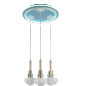 Люстра Kids Lighting Синяя Три космические ракеты 50*50*12 см p-2613-3