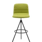 Bar stool Hongqiao beige fabric medium back with swivel base CV B239BS 2