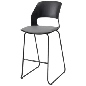 Bar stool Hongqiao gray 151# artificial leather with plastic backrest and metal legs XS-036S-8