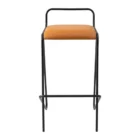 Bar stool Hongxiao orange faux leather with metal backrest CV B210BS 7 Orange 1