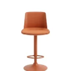 Bar stool with orange metal frame and polypropylene backrest pp 088