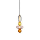 Chandelier Bokin Gray Red Beige Glass Metal 20H48 200cm MD8928 H480A 1