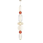 Chandelier Bokin Gray Red White Beige Glass Metal 20H76 200cm MD8928 H1130B 1