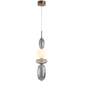 Chandelier Bokin Gray White Beige Glass Metal 20*H76-200cm MD8928-H760B