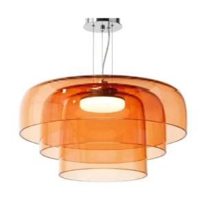 Chandelier Juncan Orange Glass Metal LED D42*H26cm MD4026-ABC