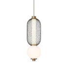 Chandelier Junkan Black Gold Metal LED 9W 3000K D15H39cm 1 1