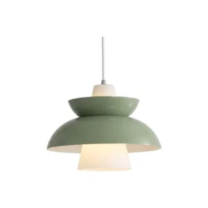 Chandelier Juncan Green Metal Glass E27 30*H25cm D8284-GREEN
