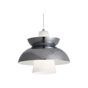 Chandelier Juncan Silver Metal Glass E27 30*H25cm D8284-SILVER