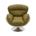 Miaga reception chair with beige fabric swivel leg DY 0114 1BAIGE