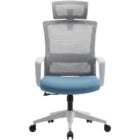 Office chair Gojo Cisf OS-56 Plastic white frame Magnetic mesh H-09 With headrest 58*58*107cm 804A/OS-56/H-09