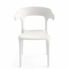 Plastic chair Miago white polypropylene rounded backrest